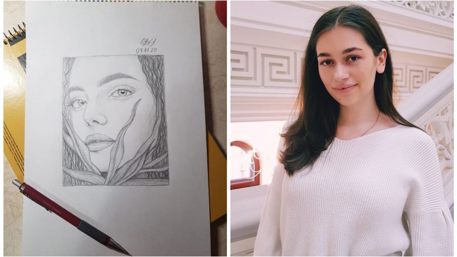 (foto) Povestea tinerei care desenează portrete din plăcerea de a fixa emoțiile, gândurile și dispoziția